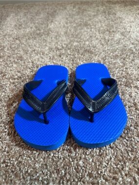 GAP Kids Bright Blue Flip Flops with Black Straps